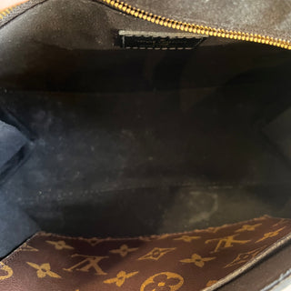 LOUIS VUITTON One Handle Flap MM Black Monogram Canvas Leather Bag