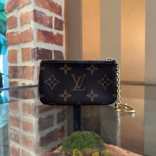 LOUIS VUITTON Monogram Coated Canvas Key Pouch