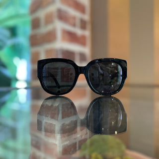GUCCI GG142SAN Black Acetate Square Sunnies