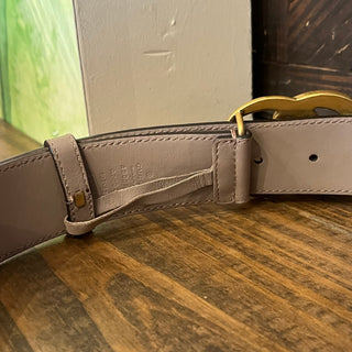 GUCCI GG Porcelain Rose Marmont Calfskin Leather Belt SZ 105/42(14US)