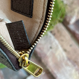 GUCCI Ophidia Beige GG Supreme Canvas Key Pouch