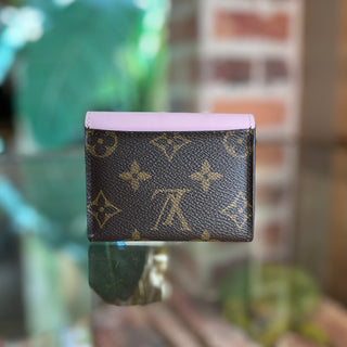 LOUIS VUITTON Zoe Brown Pink Monogram Canvas Compact Wallet