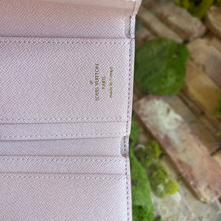 LOUIS VUITTON Zoe Brown Pink Monogram Canvas Compact Wallet