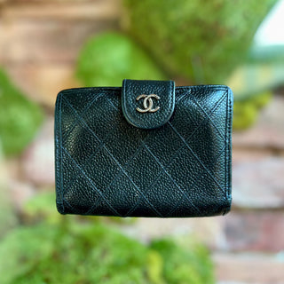 CHANEL Black Caviar Leather Wallet