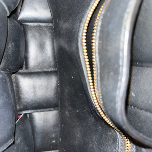 BOTTEGA VENETA Black Lambskin Maxi Intrecciato Padded Chain Cassette Crossbody Bag