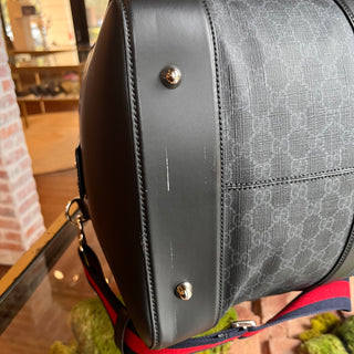GUCCI Appia Large GG Supreme Monogram Calfskin Web Soft Duffle Bag
