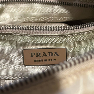 PRADA Beige Tessuto Double Pocket Shoulder Bag