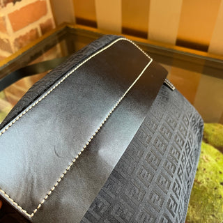 FENDI Canvas Zucca Print Crossbody Black