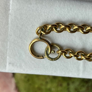CHANEL Vintage 1994 CC Quilted Teardrop Pendant Gold-Tone Brass Necklace