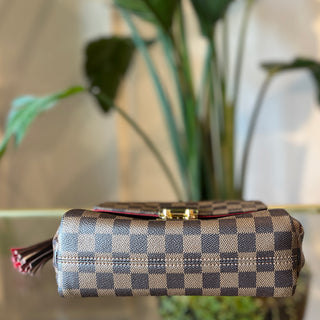 LOUIS VUITTON Croisette Damier Ebene Canvas Top Handle Bag