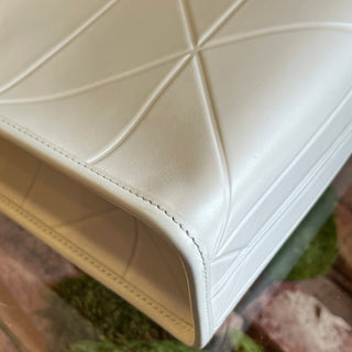 PRADA Symbole Small White Soft Calfskin Leather Tote