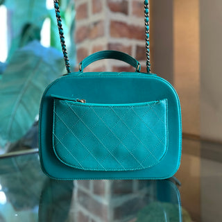 CHANEL Coco Curve Vanity Case Small Calfskin Top Handle Bag