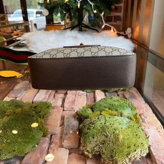 GUCCI Neo Vintage Beige New Acero Crop GG Supreme Monogram Web Shoulder Bag