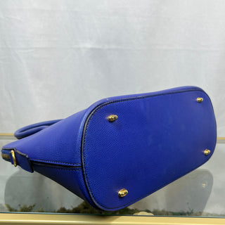 CELINE Dome Royal Blue Leather Satchel TS3737