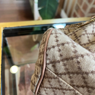 GUCCI Diamante Sukey Medium Beige/Pink Canvas Two Way Bag