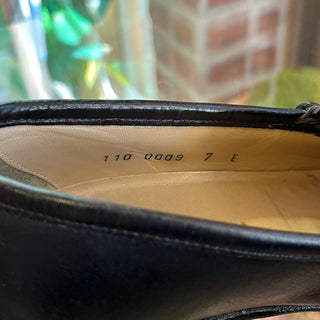 GUCCI Vintage Black Leather Horsebit Loafers SZ7
