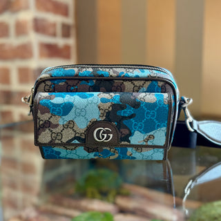GUCCI Camo Blue Crossbody