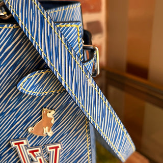 LOUIS VUITTON Twist Pins Blue Epi Tote