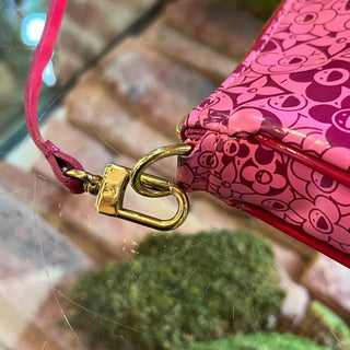 LOUIS VUITTON Pochette Accessories Limited Edition Pink Leather Cosmic Blossom Shoulder Bag