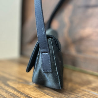 PRADA Black Satin Mini Crossbody Bag