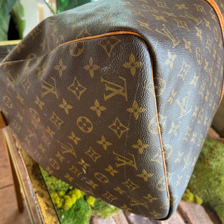 LOUIS VUITTON Keepall 55 Brown Monogram Canvas Vintage Duffel