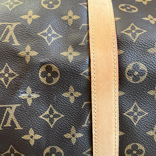 LOUIS VUITTON  Keepall Bandouliere 55 Brown Monogram Canvas Duffle Bag