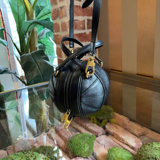 GUCCI Basketball Mini Black Water Buffalo Leather Tifosa Crossbody Bag
