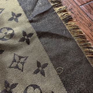 LOUIS VUITTON Brown Monogram Shine Shawl