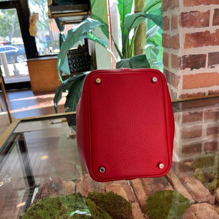 HERMÈS Picotin Lock 18 PM Rouge Casaque Taurillon Clemence Bag
