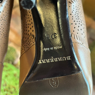BURBERRY Brown Laser Cut Boots SZ37.5(7.5US)