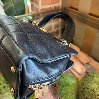 CHANEL Vintage Chocolate Bar Black Quilted Leather Tote Bag