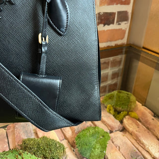 PRADA Black Monochrome Saffiano Leather Tote