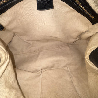 GUCCI Black Leather Soho Chain Tote