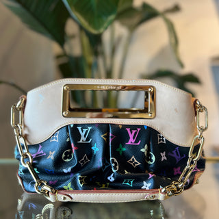 LOUIS VUITTON Black Multicolor Judy PM