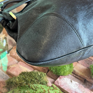 GUCCI Horsebit 1955 Messenger Black Leather Crossbody Bag