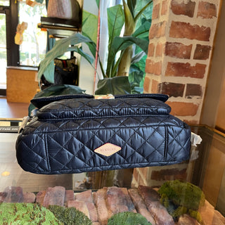 MZWALLACE Crosby Lock Large Black Nylon Quilted Crossbody Bag