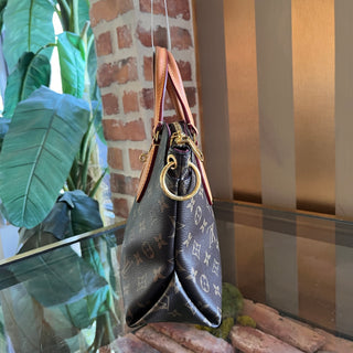 LOUIS VUITTON Flower Brown Monogram Canvas Tote