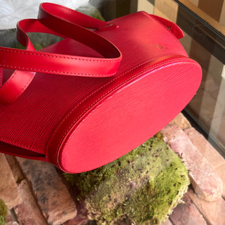 LOUIS VUITTON Saint Jacques PM Red Epi Leather Tote Bag