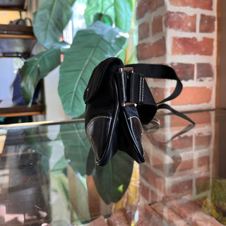 PRADA Black Tessuto Nylon Belt Bag