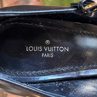 LOUIS VUITTON Black Mary Jane Pumps SZ 37.5 (US 7.5)