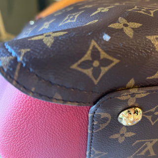 LOUIS VUITTON Gaia Cerise Monogram Canvas Hobo Bag