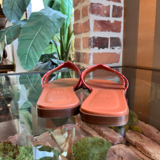 HERMES Oran Terracotta Calfskin Bandana Astrologie Sandals SZ39.5(9.5US)