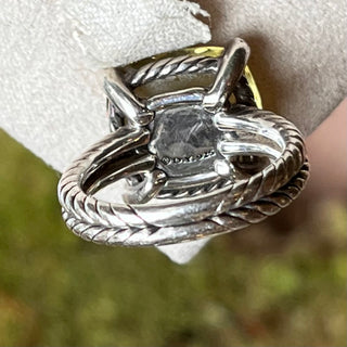 DAVID YURMAN Châtelaine Green 925 Sterling Silver Ring SZ6