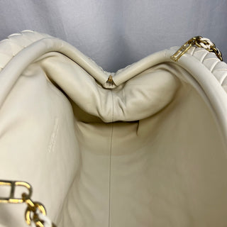 BOTTEGA VENETA Teen Lauren 1980 Intrecciato Off- White Clutch