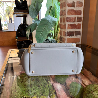 CHANEL Business Affinity Small Gray Caviar Tote Bag