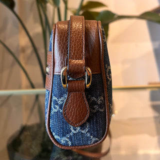 GUCCI Small Ophidia GG Denim Blue Crossbody
