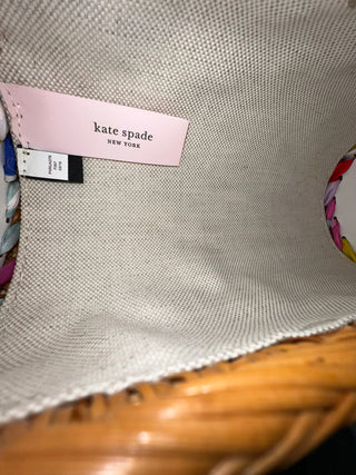 KATE SPADE Rose Cylinder Tan Wicker Crossbody