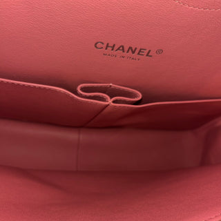 CHANEL Maxi Double Flap Pink Calfskin Leather Shoulder Bag