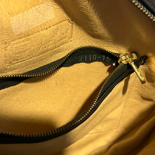 MCM Black Vintage Round Visetos Canvas Crossbody Bag