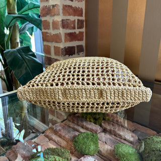 PRADA Signature Raffia Crochet Tote